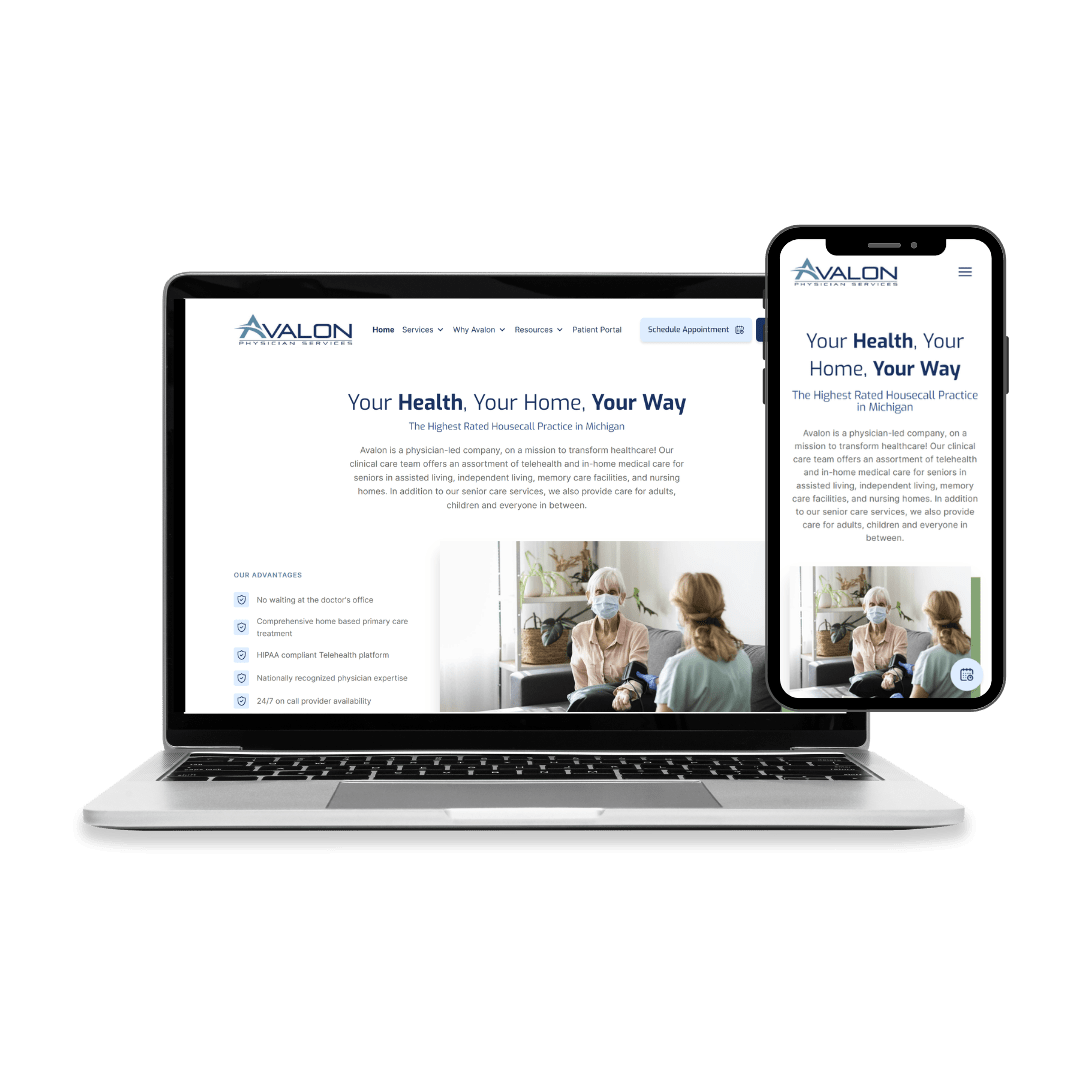 Screenshot of Avalon's home page on their website.