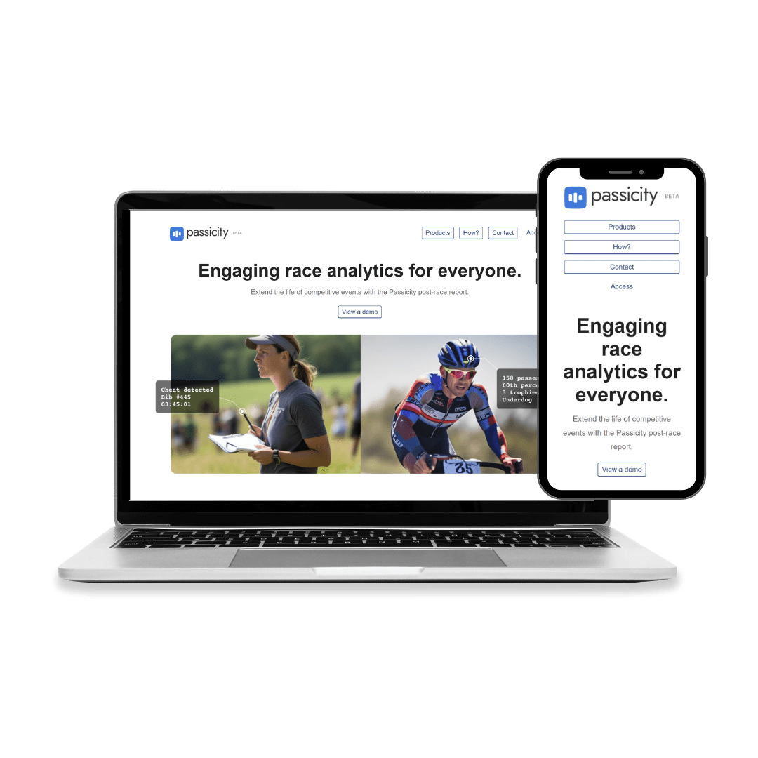 Screenshot of Passicity's home page