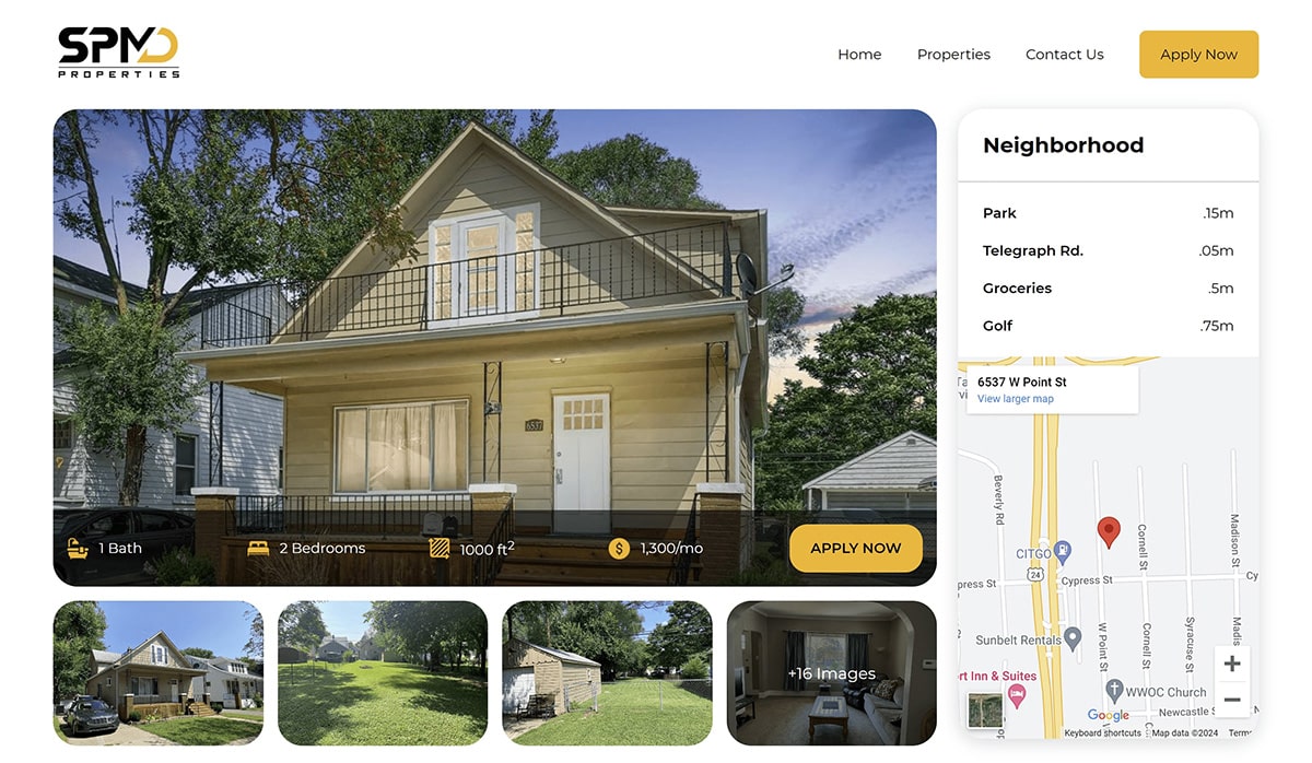Screenshot of SPMD Properties properties page