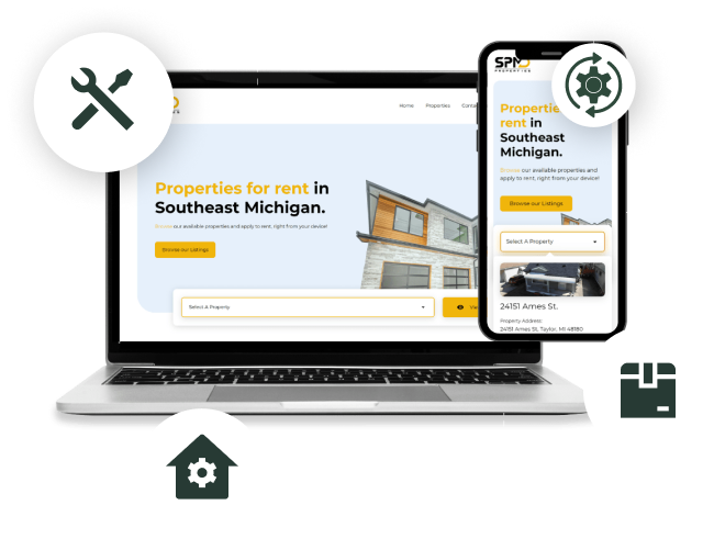 Mockup of custom software platform